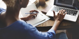 Woman on Computer